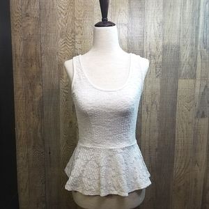 5♡7♡9Sleeveless Blouse Juniors S Cream,Ivory,Biege